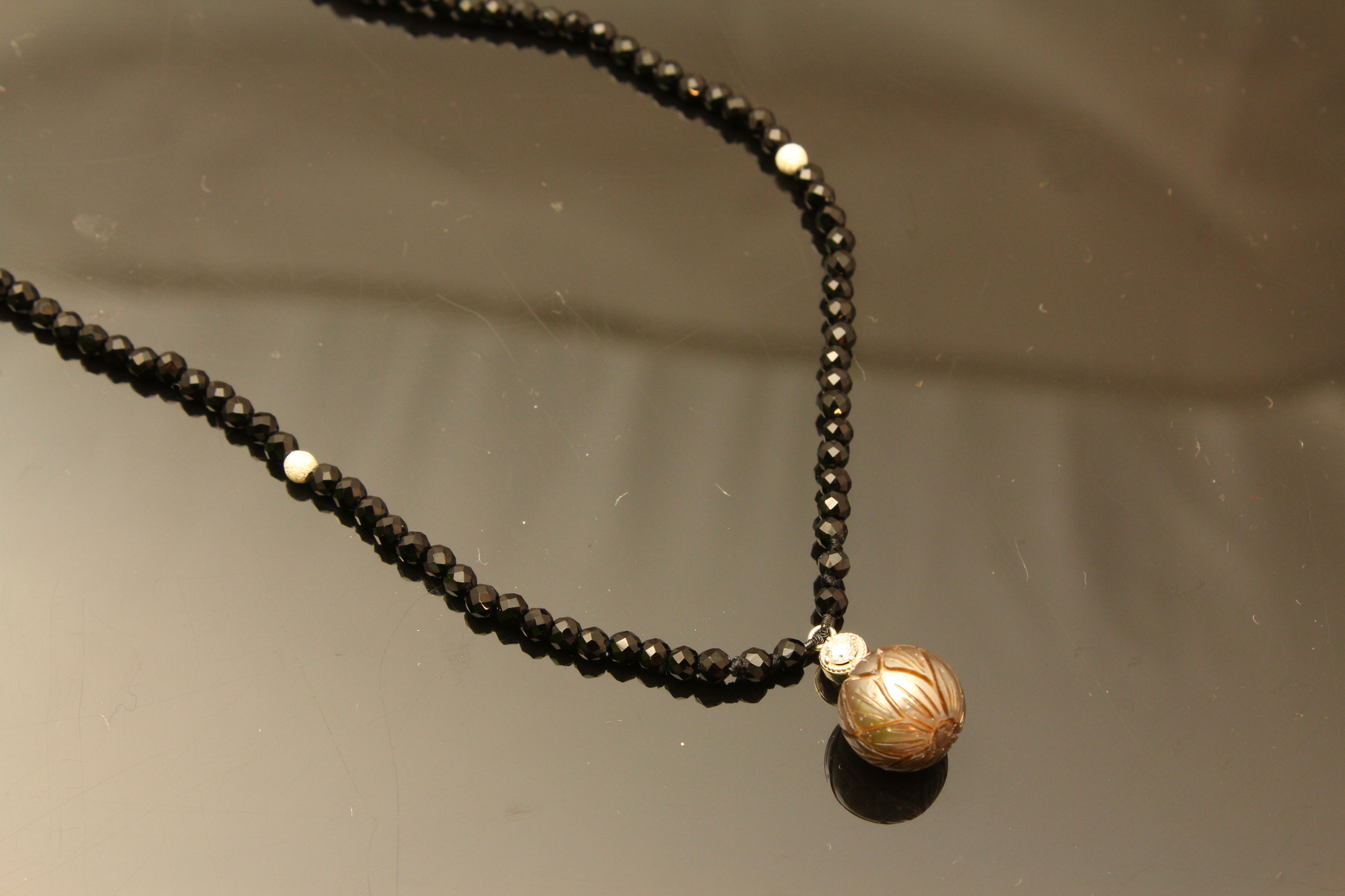 Spinel and Pearl Necklace