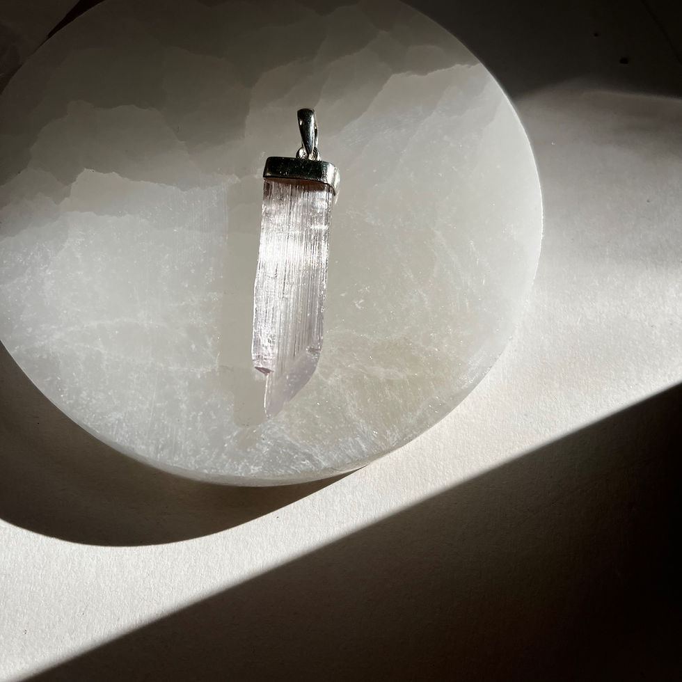 Thumbnail: Kunzite Crystal Pendant