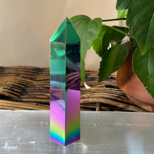 Titanium Aura Obsidian Tower Crystal Waters