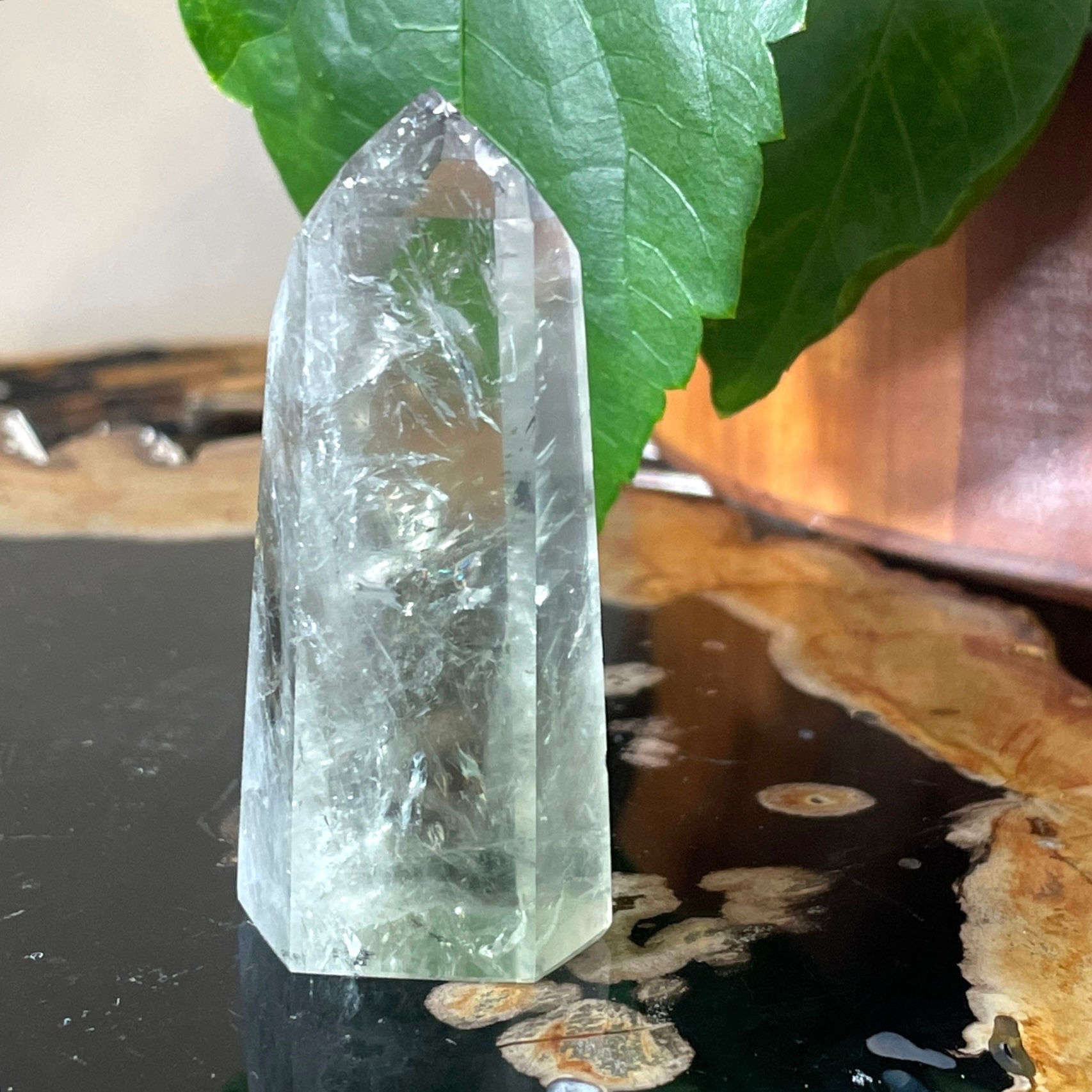 Prasiolite - Green Amethyst Standing Point