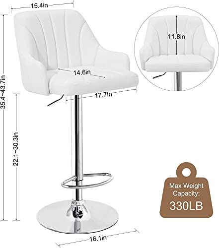 Thumbnail: Adjustable Barstools Set of 2, Counter Height