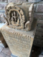 Thumbnail: 04) Large Cambodian Intricately Carved Stone Column - Khmer Art