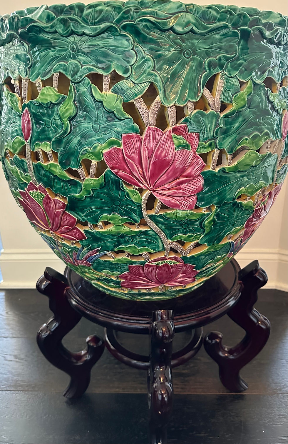 Thumbnail: 61) Chinese Ceramic Planter on Stand