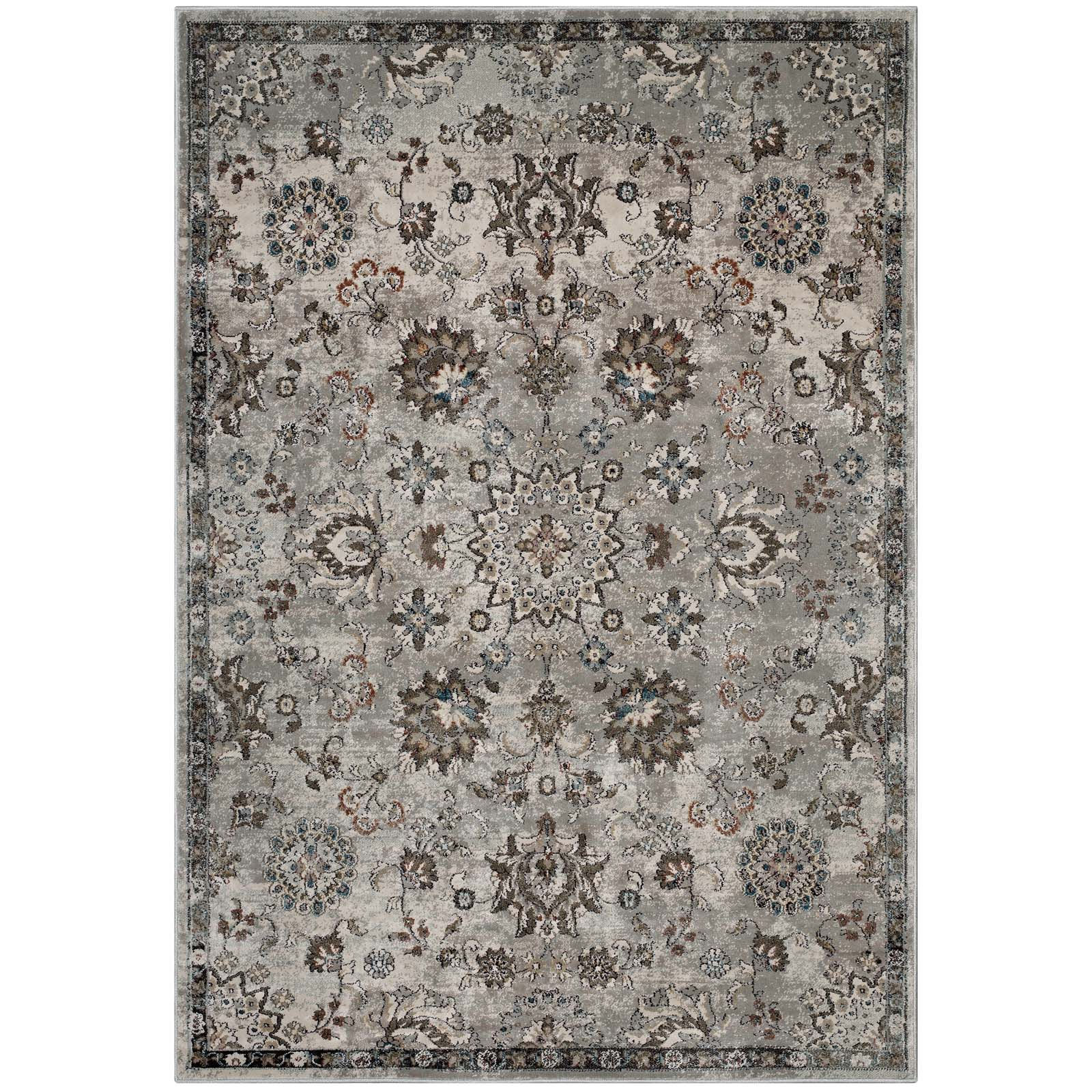 Hana Distressed Vintage Floral
Lattice 5x8 Area Rug