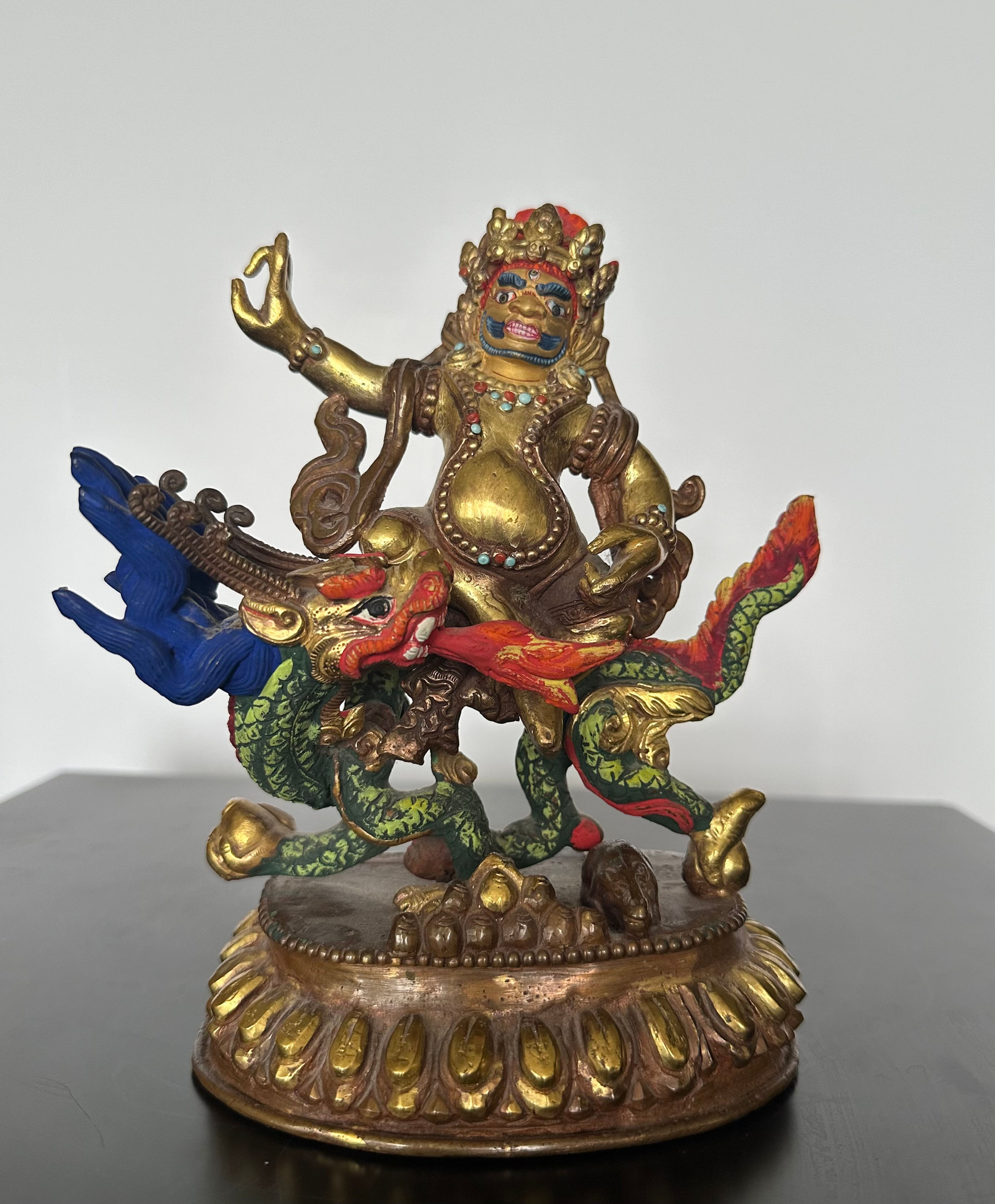 27) Nepalese Bronze Hand Painted Deity