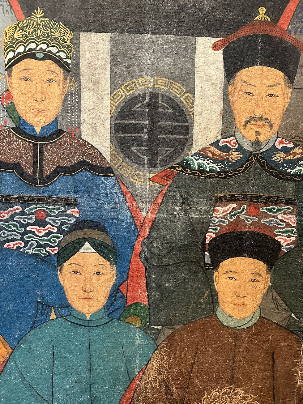 Thumbnail: 47)  Antique Chinese Ancestral Painting