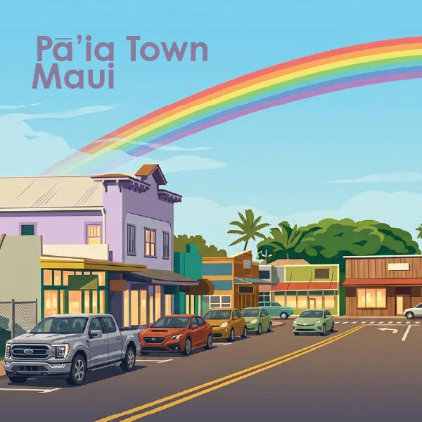 Paia Maui Rainbow Magnet • Made in Hawaii • Fridge Magnet