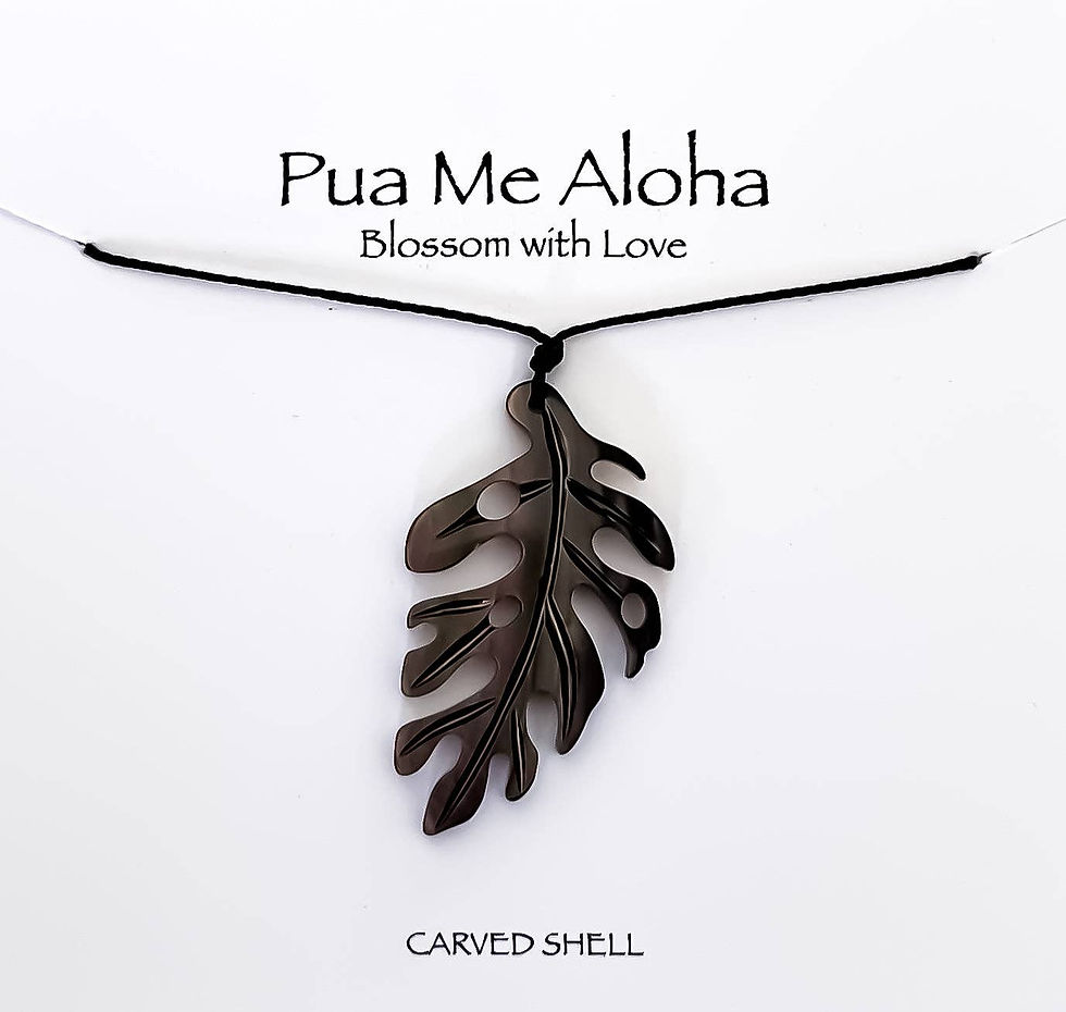 Thumbnail: Carved Monstera Necklace