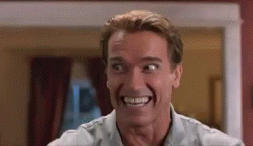 Arnold Schwarzeneggar laughing at the above joke about hydraulics