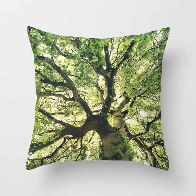 サムネイル： Vintage Flower Tropical Leaves Cushion Cover