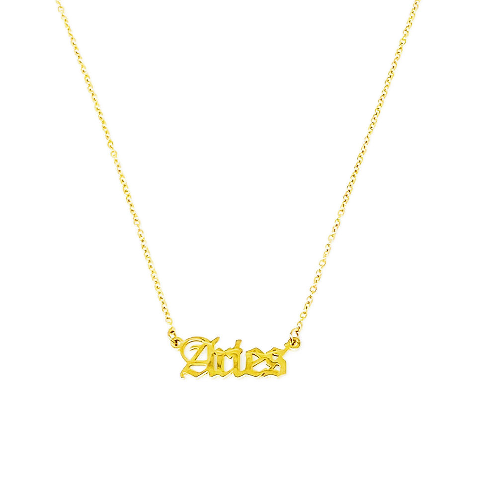 サムネイル： Old English Zodiac Necklace