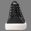 Thumbnail: Retro Black/White Canvas Sneakers Unisex Size - Cushioned Insole