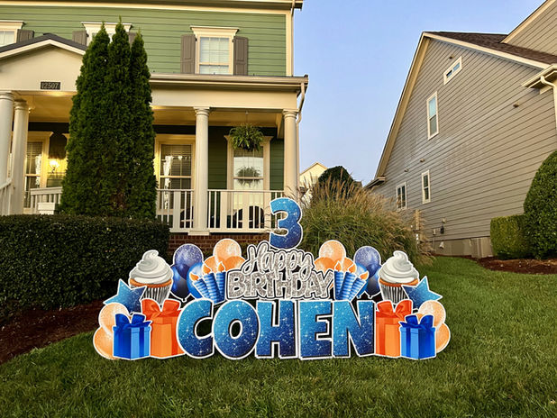 yard card for boy's birthday