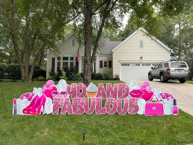 yard card art for birthday 