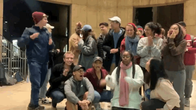 Gif of Talsiman informally singing and dancing