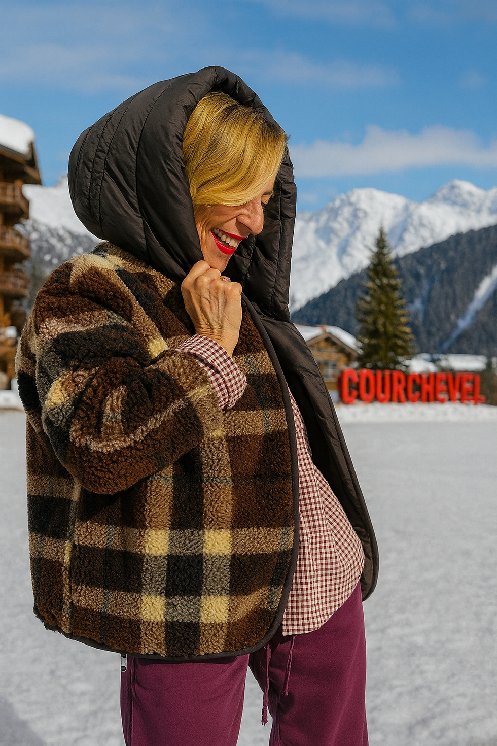 Miniature : Blouson à carreaux doudoune 