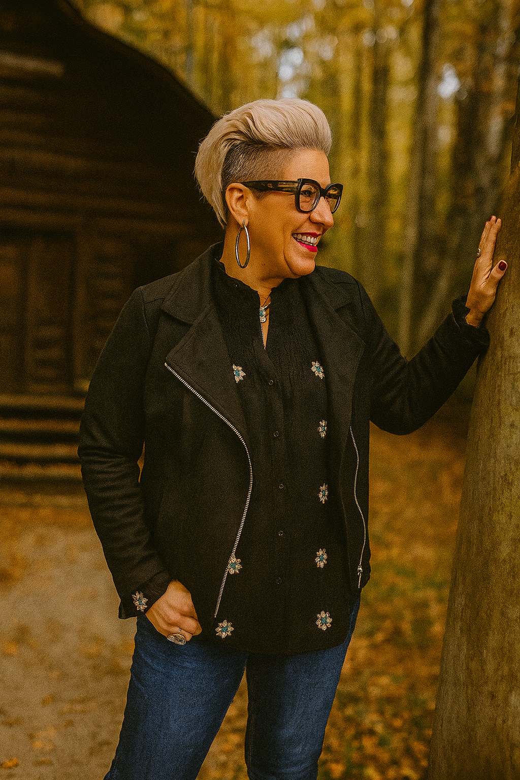 Perfecto suédine noir 