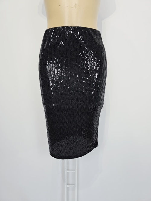 Jupe sequins noire 