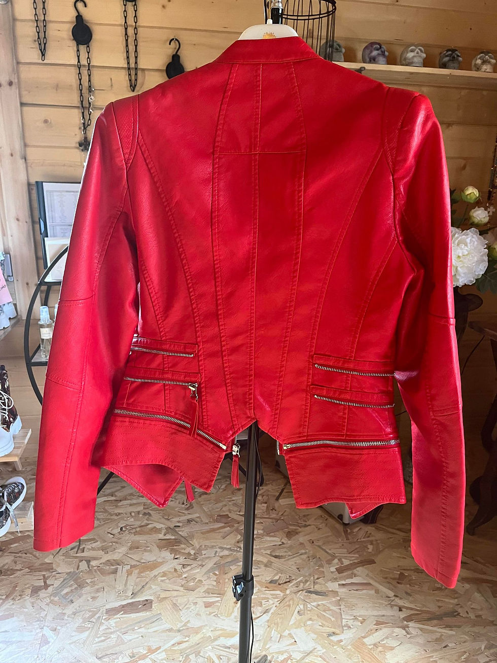 Miniature : Veste similicuir rouge mauricette SOLDE ÉTÉ 2023