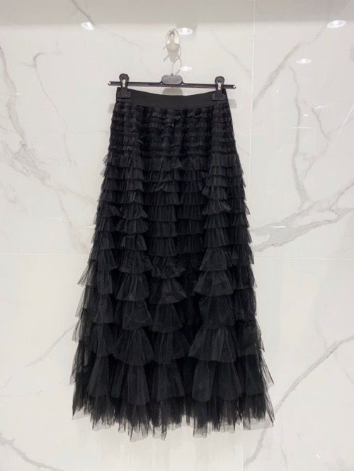 Jupe tulle à volants noire 