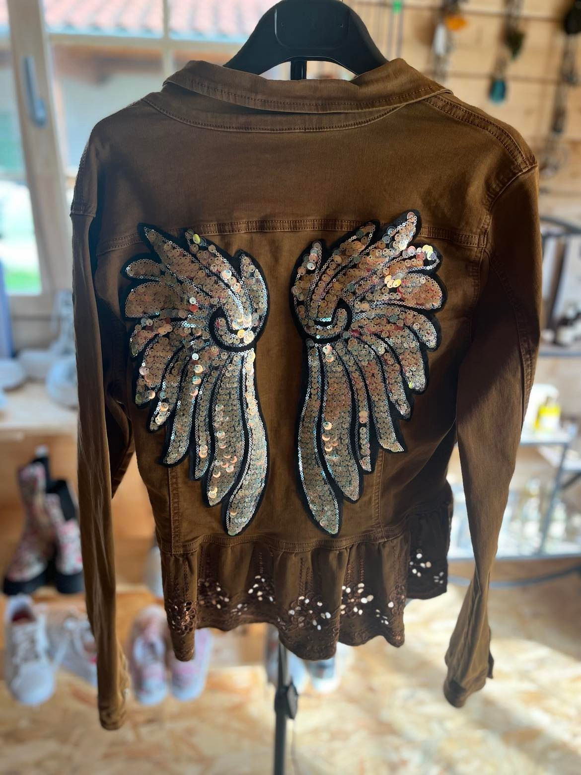 Veste création ailes sur veste camel