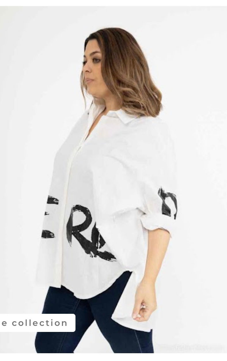 Miniature : Chemise inscription blanche et noire 