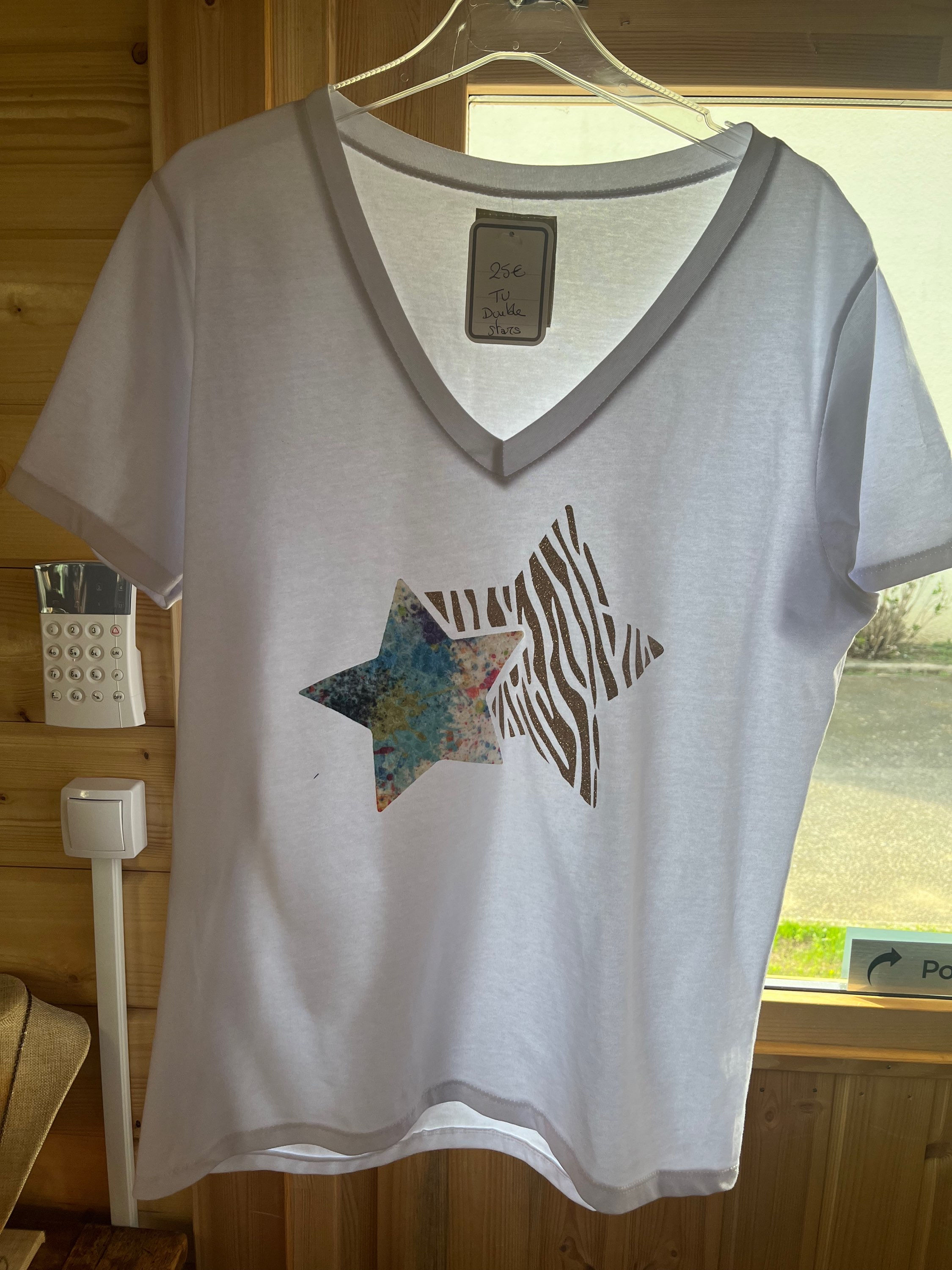 Tee-shirts blanc double star fin de série 