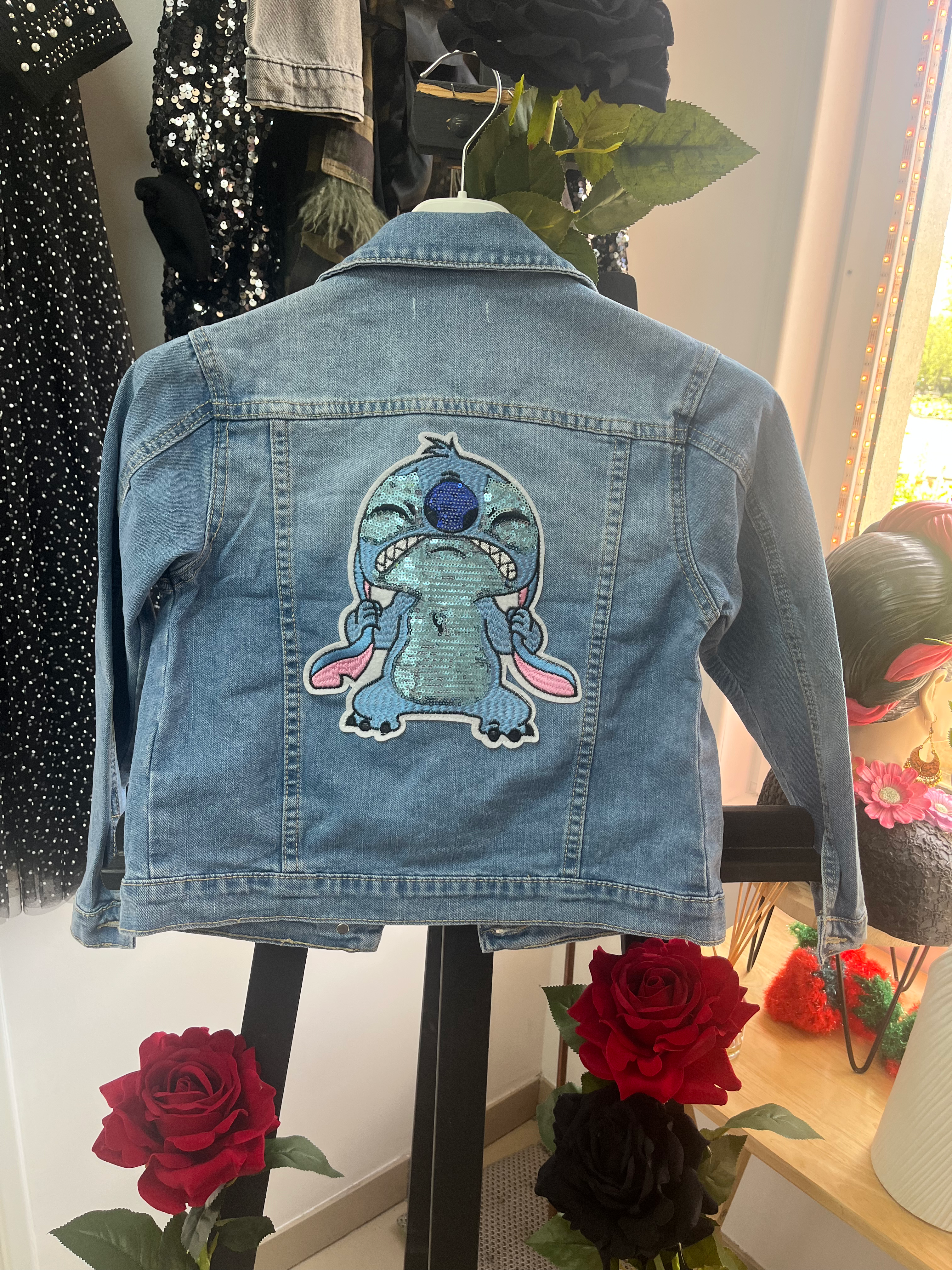 Veste création Stitch en strass