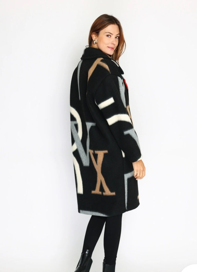 Miniature : Manteau graffitis noir 