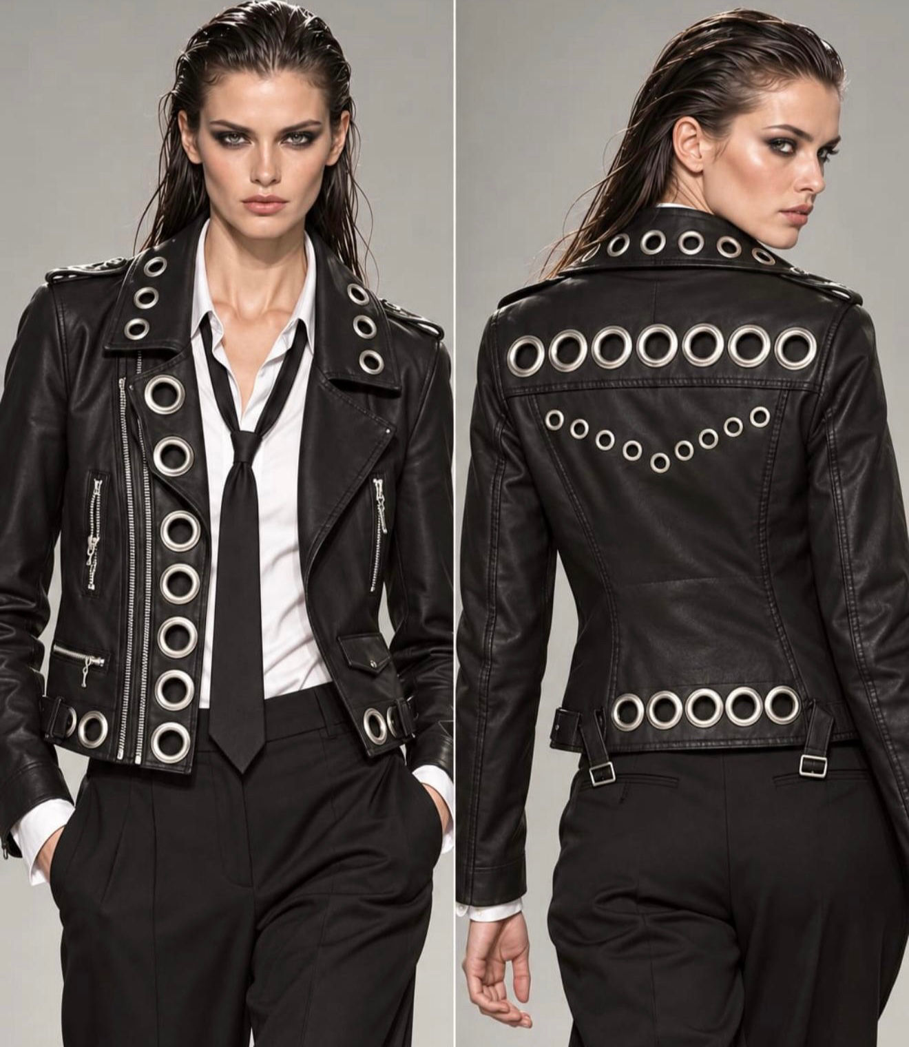 Veste œillets argent 