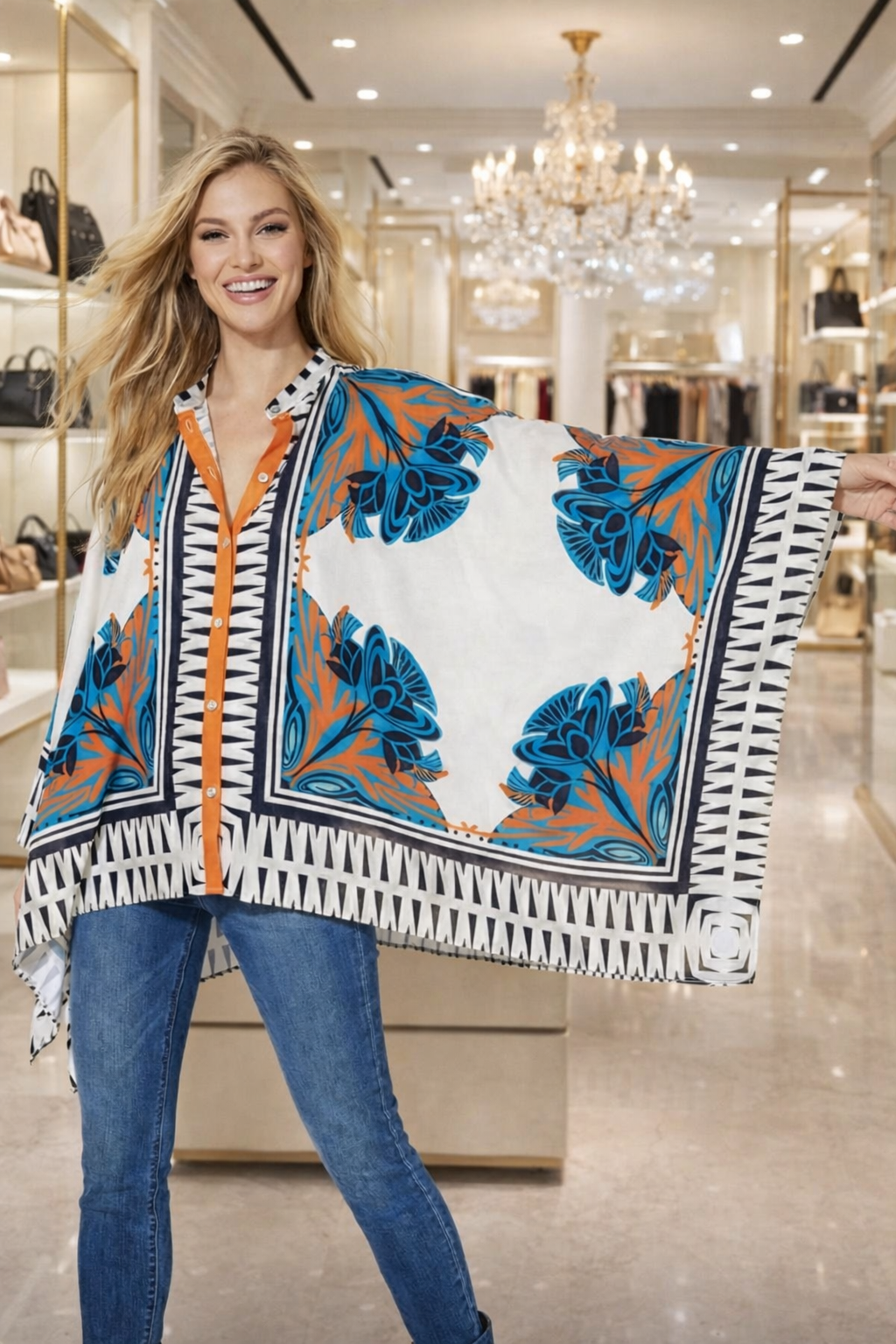 Tunique foulard poncho LM lulu