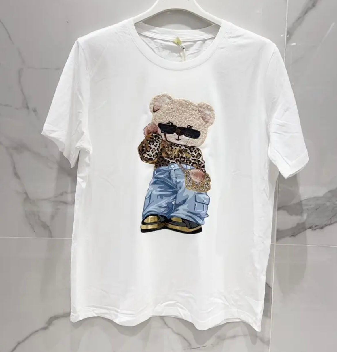 Tee-shirts blanc ours 
