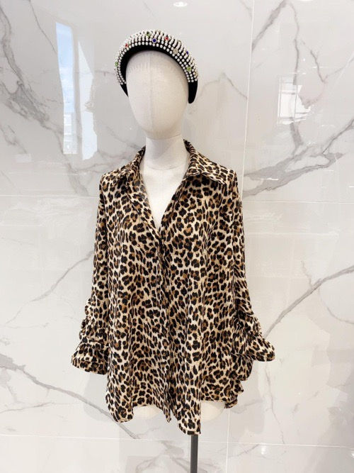 Chemise grande taille léopard 