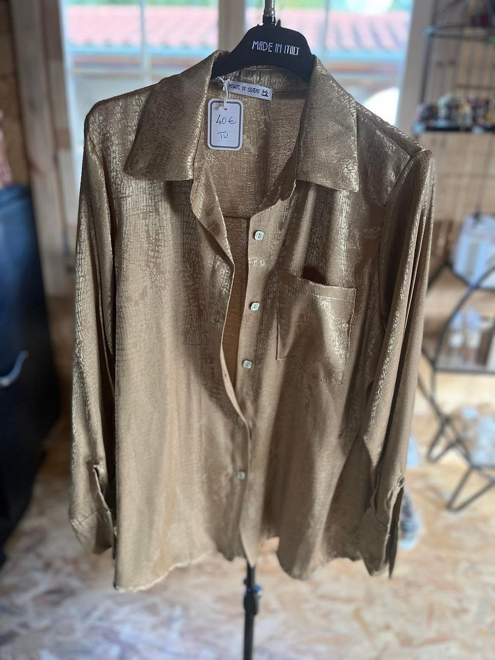 Miniature : Chemise satinée gold SOLDE