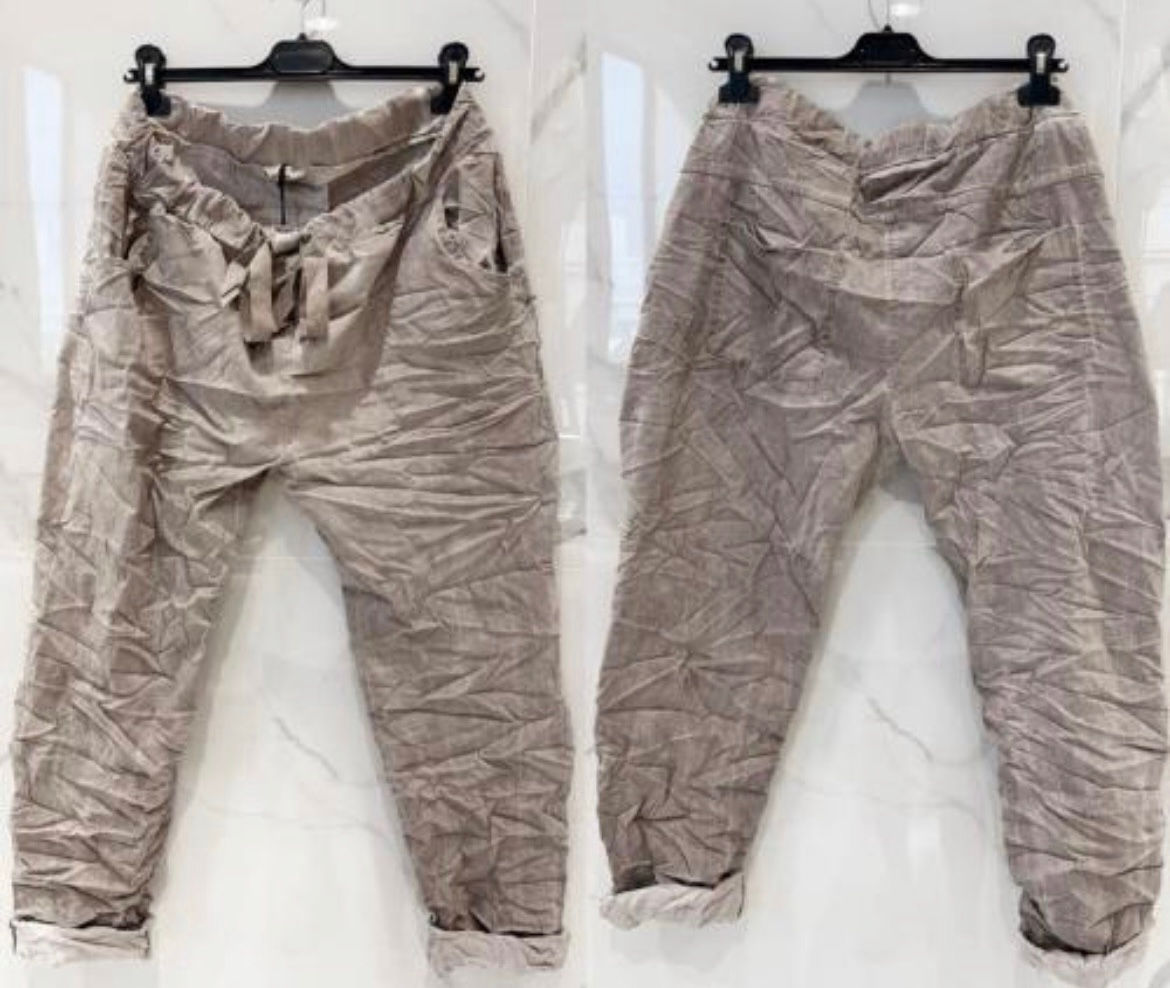 Pantalon magique délavé marron 