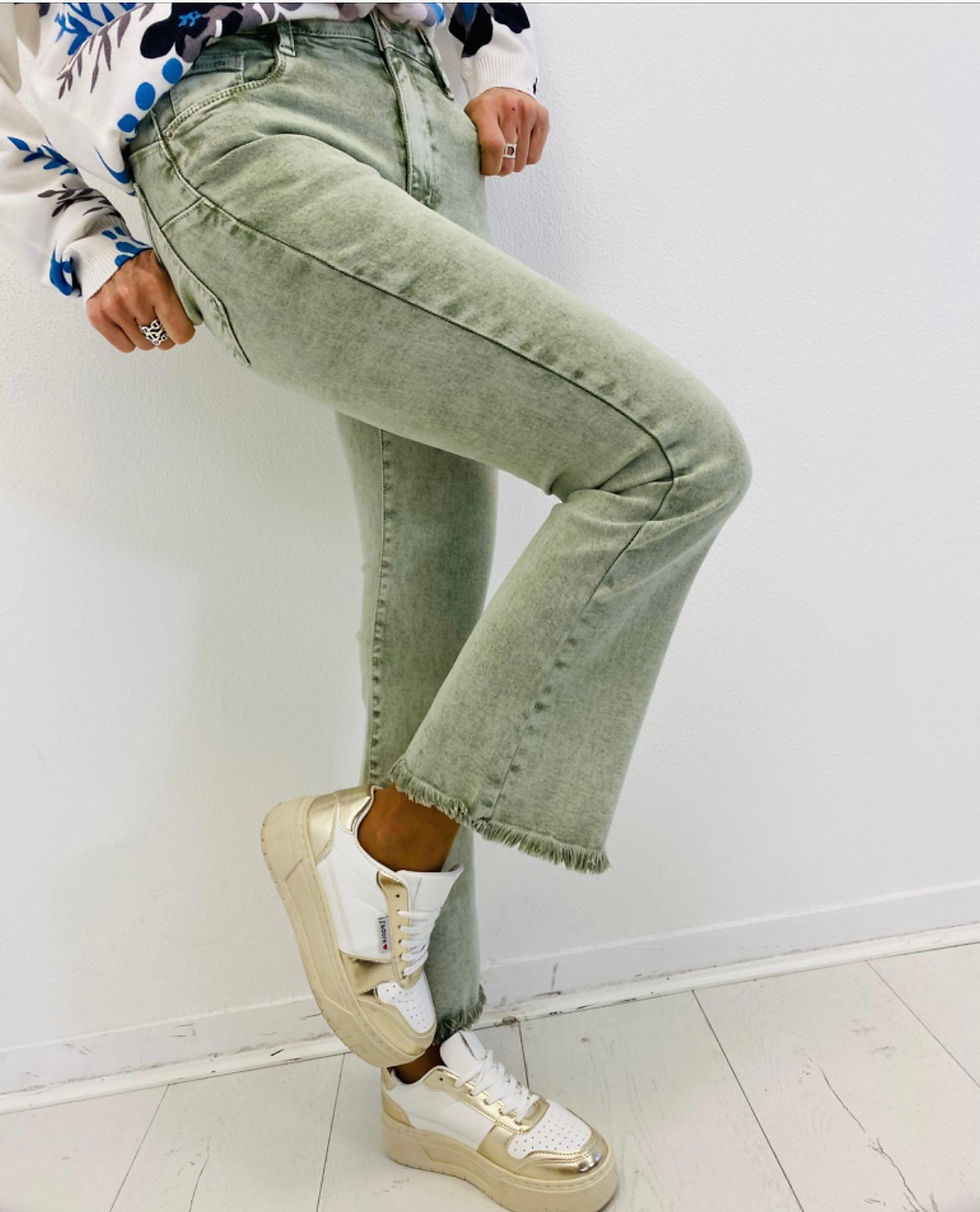 Miniature : Jeans délavé vert d’eau 