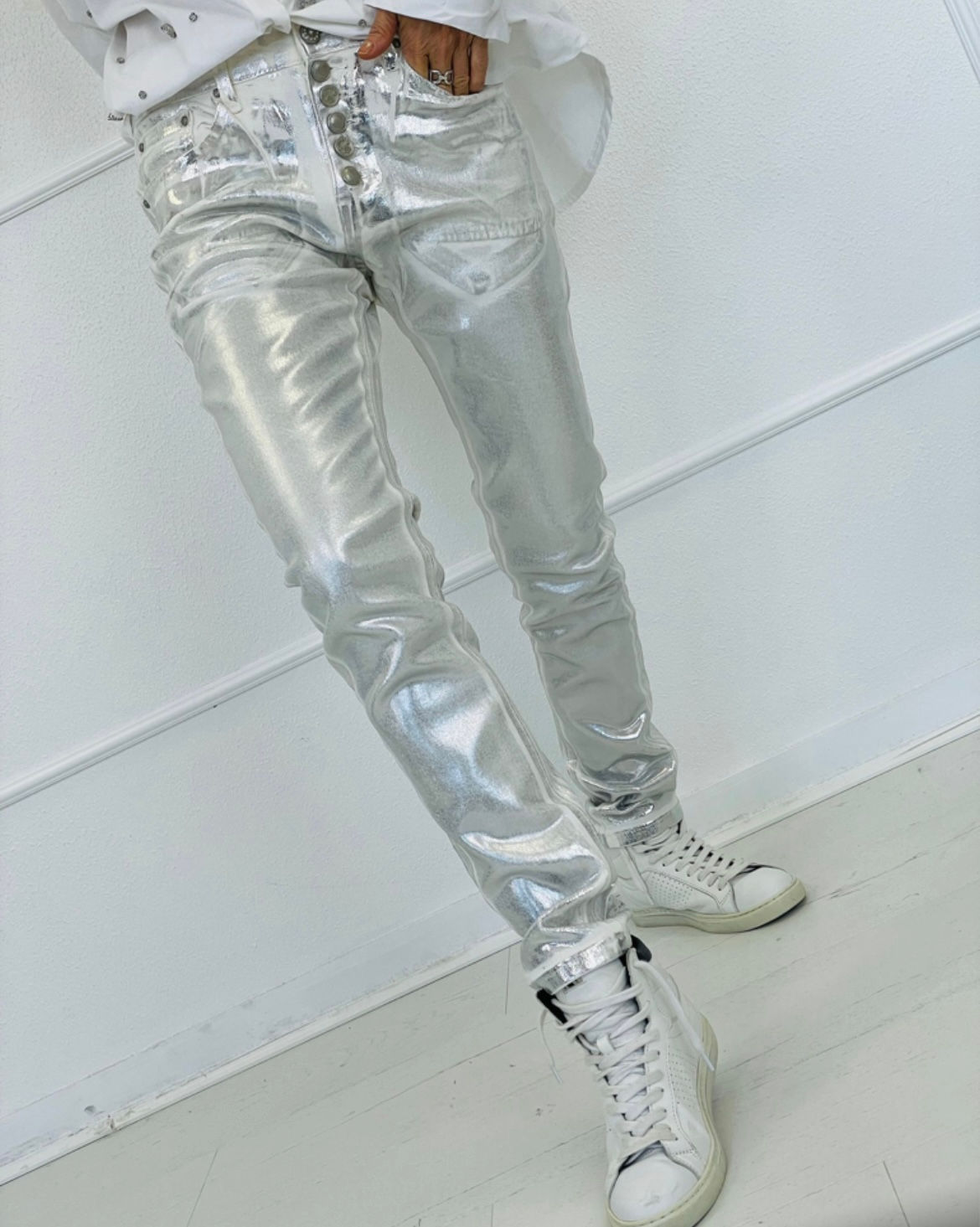 Pantalon irisé blanc Place du Jour 