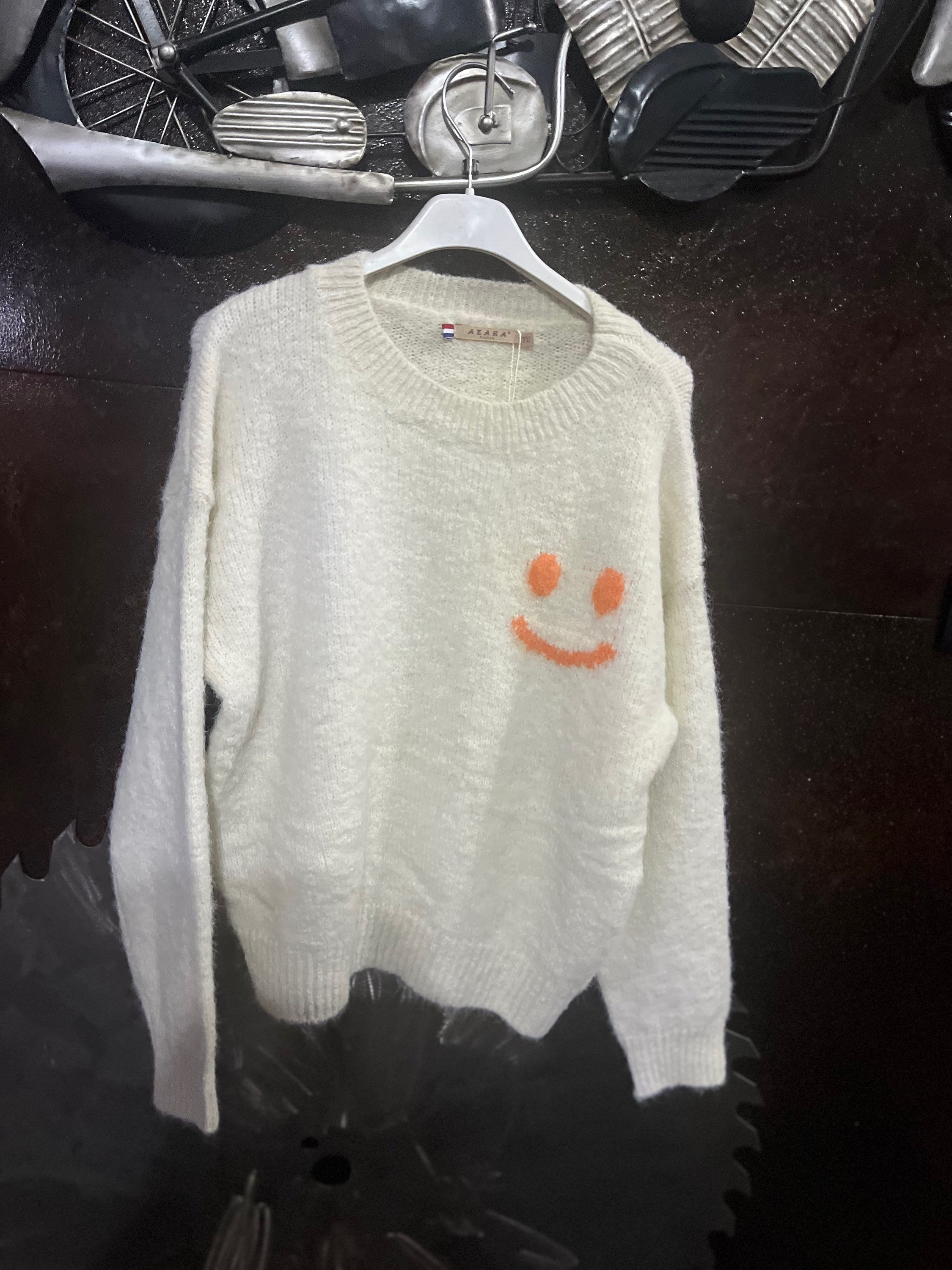 Pull smile fabrication française avec écharpe 