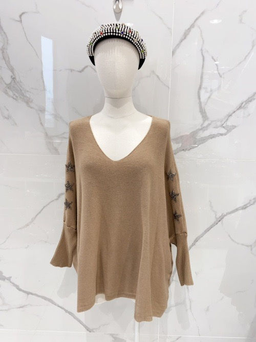 Pull étoiles camel