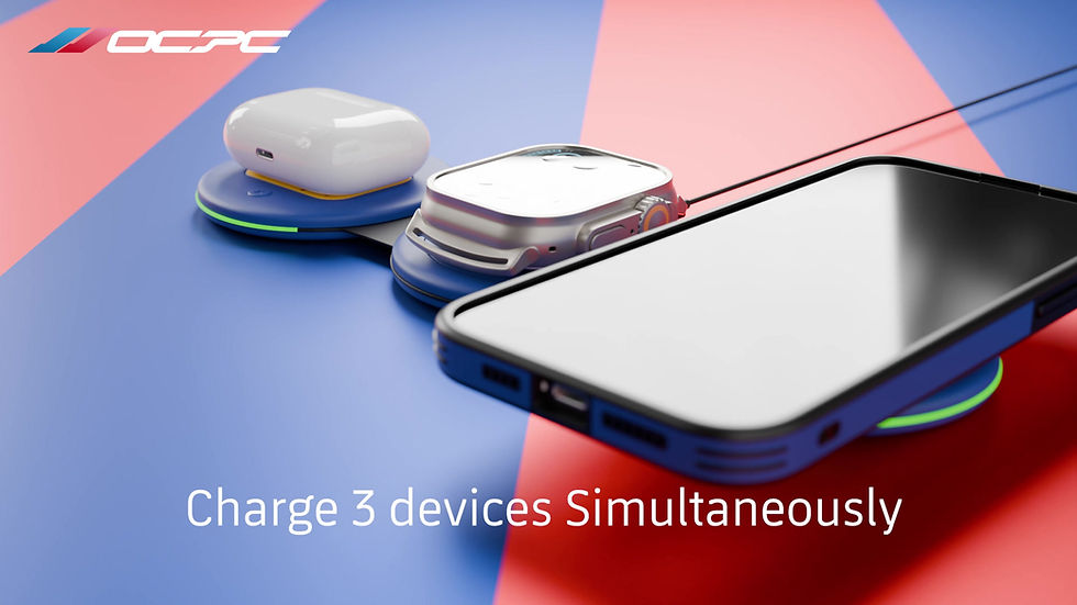 Thumbnail: FCB Official 3-in-1 Wireless Charger for Phone/Watch/AirPods