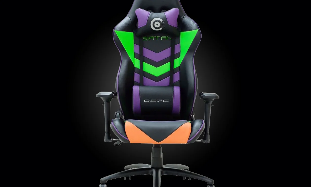 Satan Gaming Chair Violet Green Ocpc