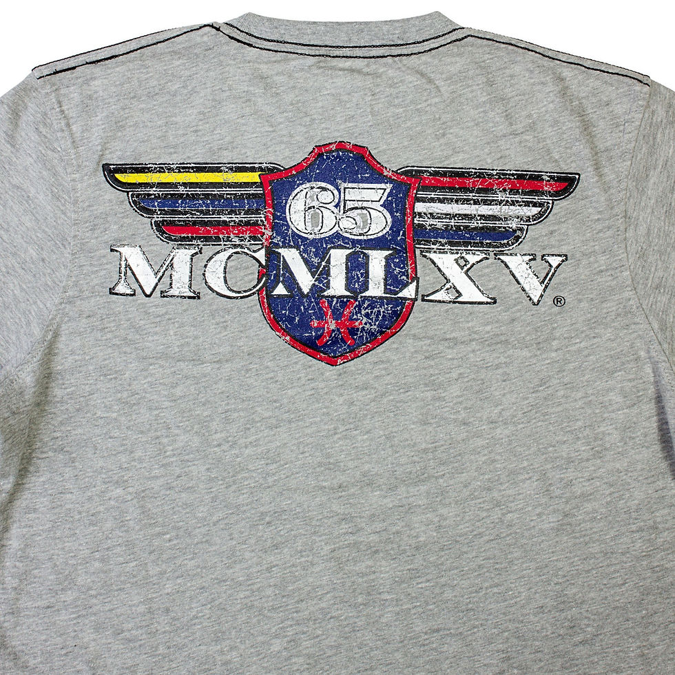 Thumbnail: 65 McMlxv Men's Vintage Logo Graphic T-Shirt in Navy