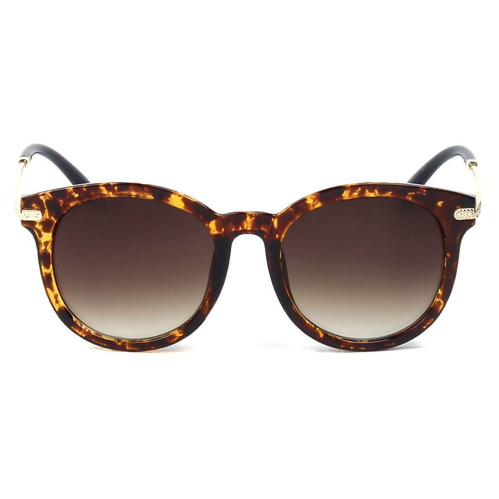 Thumbnail: BRUSSELS | 289 - Round P3 Horn Rimmed Sunglasses With Embossed Hinges