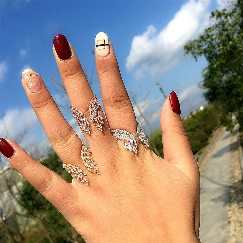 Thumbnail: Female Angel Wings Ring 100% 925 Sterling Silver