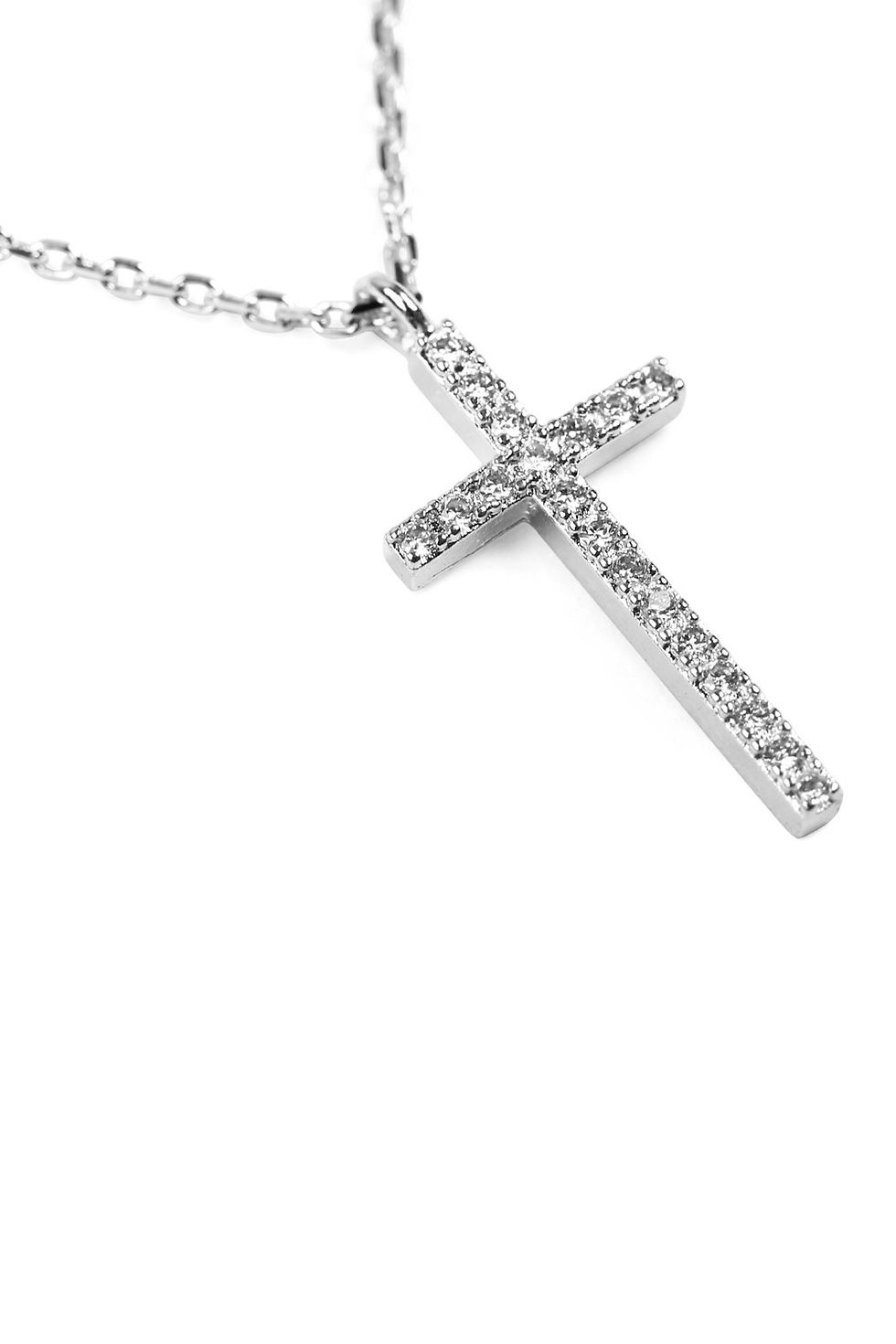 Thumbnail: Hdnb1n242 - Zircon Cross Pendant Necklace