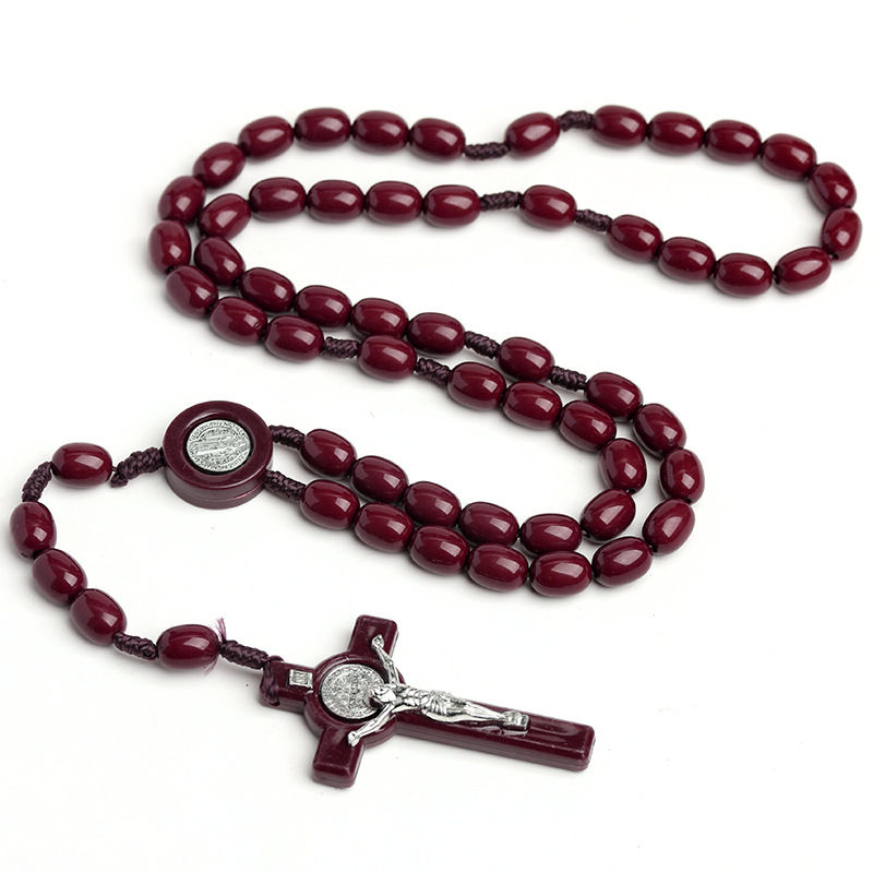 Thumbnail: Religious Christ Prayer Necklace Cross Necklace Gothic Crucifix Christian Jesus