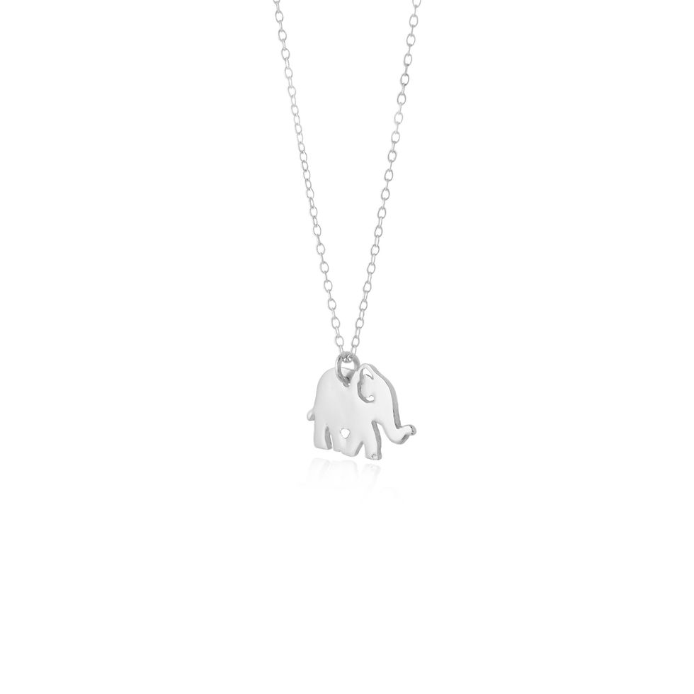 Thumbnail: Elephant Necklace - Solid Sterling Silver Jewelry