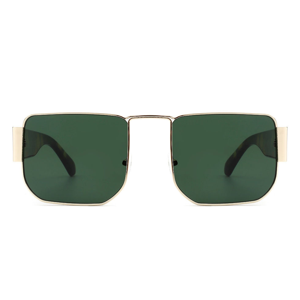 Thumbnail: Diamonde - Square Retro Flat Top Tinted Vintage Fashion Sunglasses
