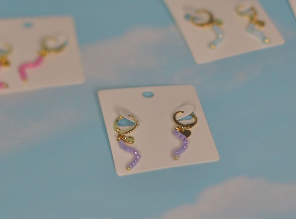 Miniature : Pastel Thunder Earrings 