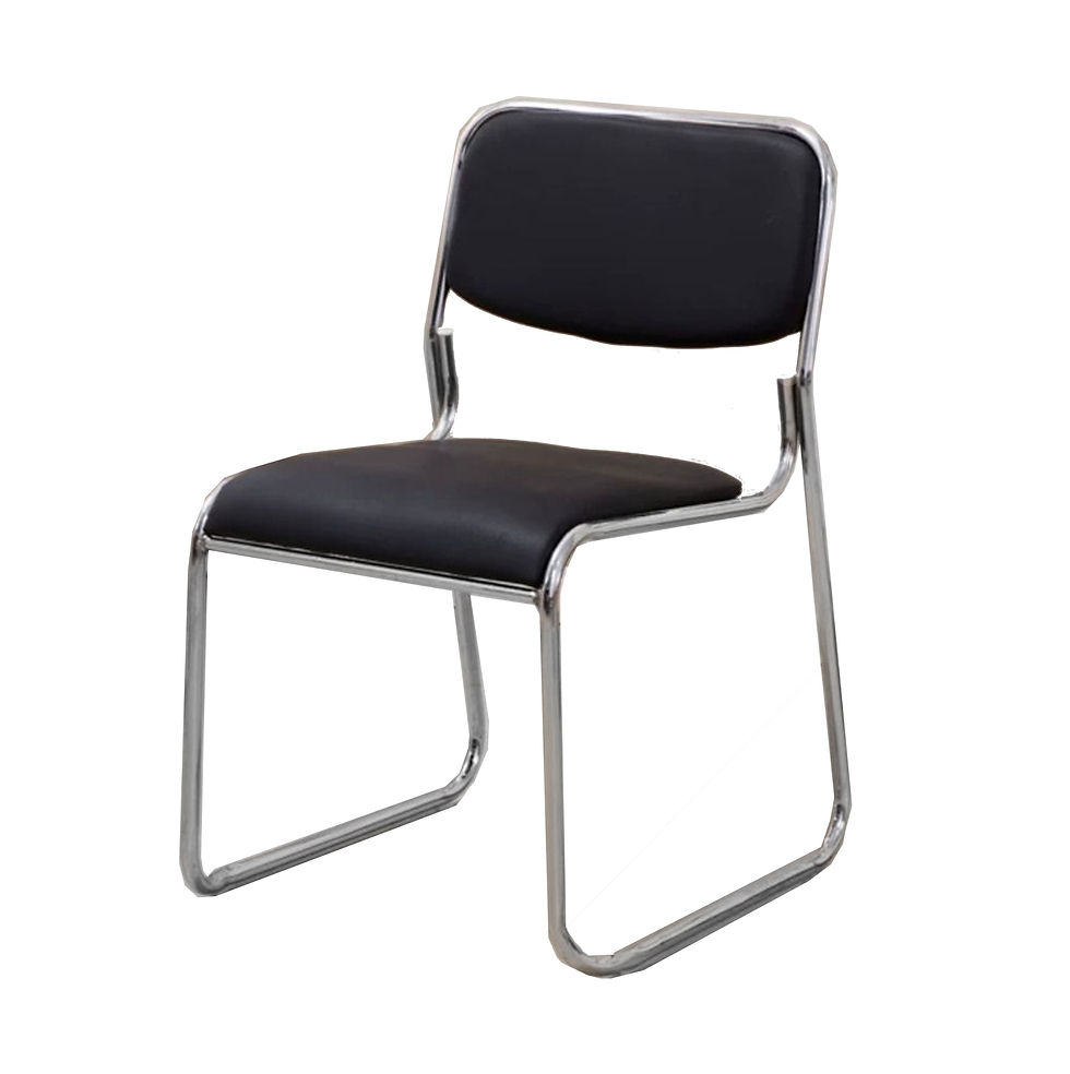 Kursi Kantor Hadap Tiger T-1141 Chrome Hitam